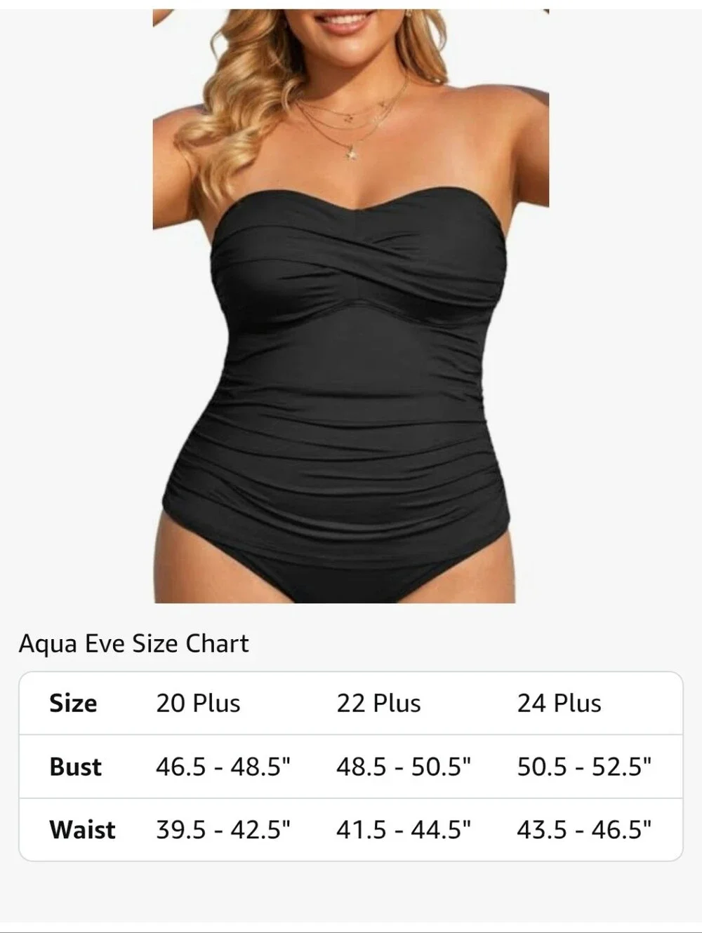 Black Strapless Ruched One-Piece Swimsuit - Picture 2 of 3